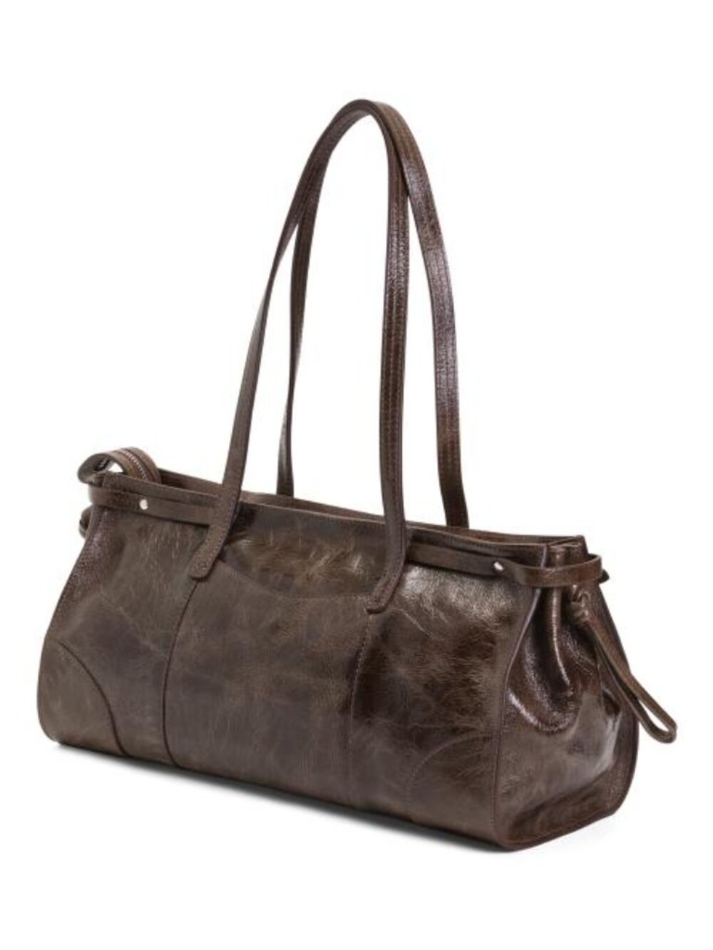 CAVALCANTI Made In Italy Leather East West Satchel Belt Detail - Picture 3 of 5